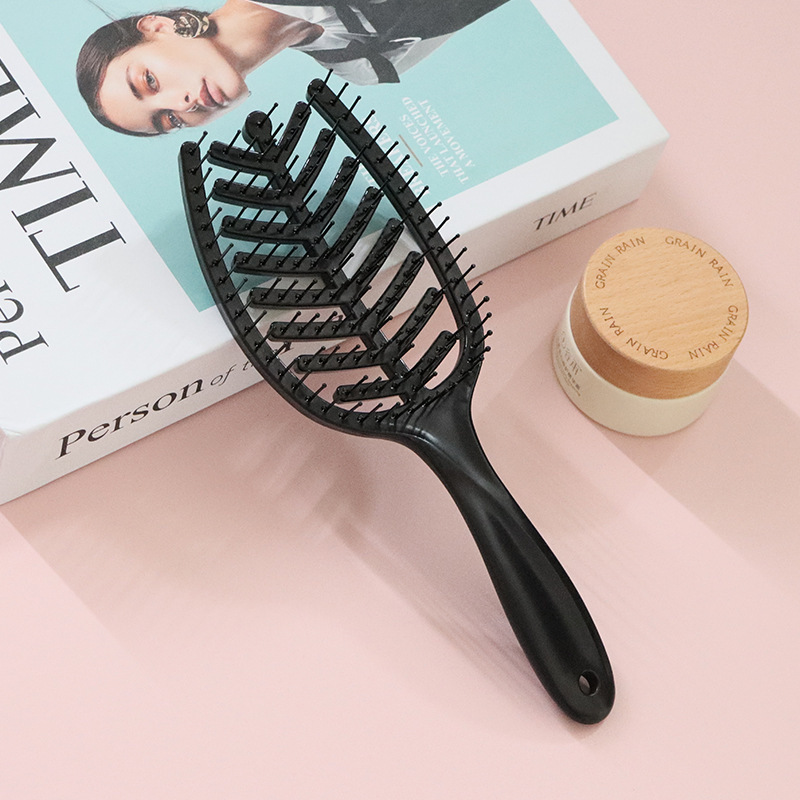 家庭用中空ヘアコーム、高見えガールヘアコーム、ふわふわマッサージリブ、大きなカーブコーム|undefined