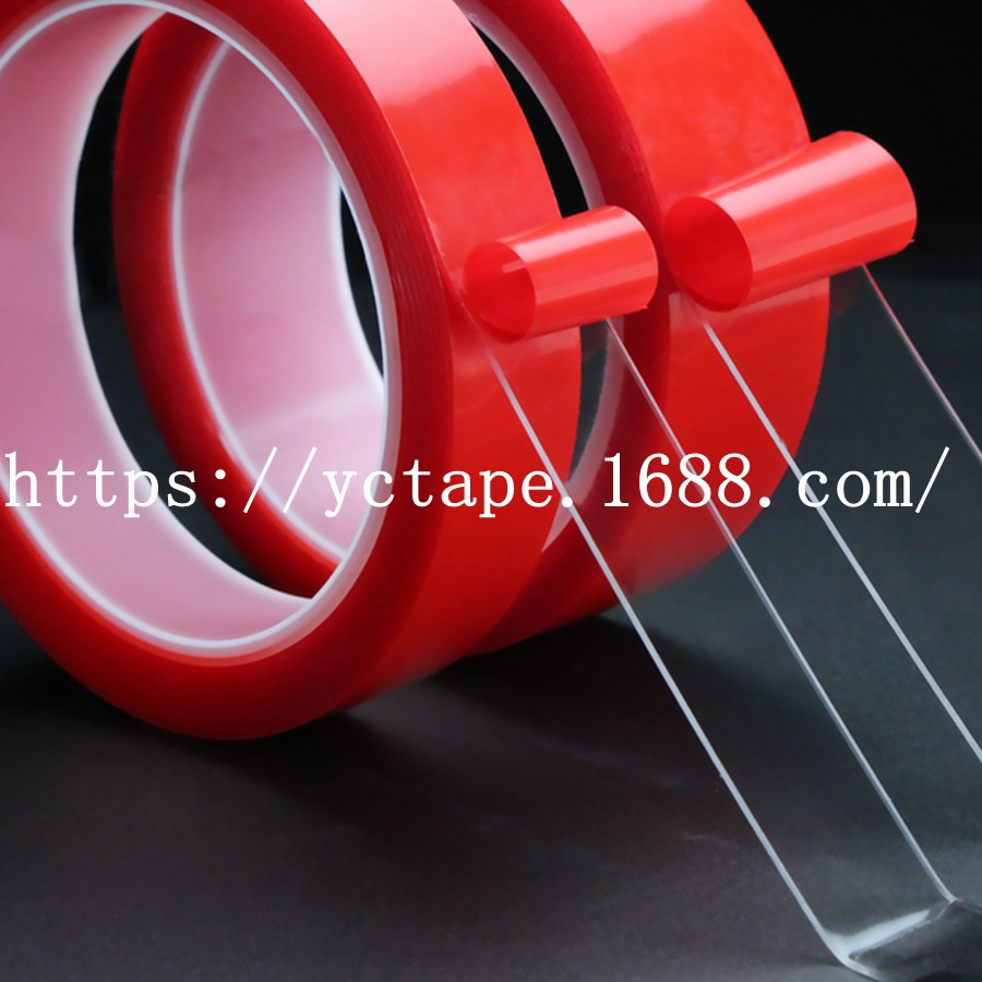 Yongcheng fuerte transparente impermeable transparente acrílico de doble cara adhesivo nano cinta coche signos hardware publicidad 1mm