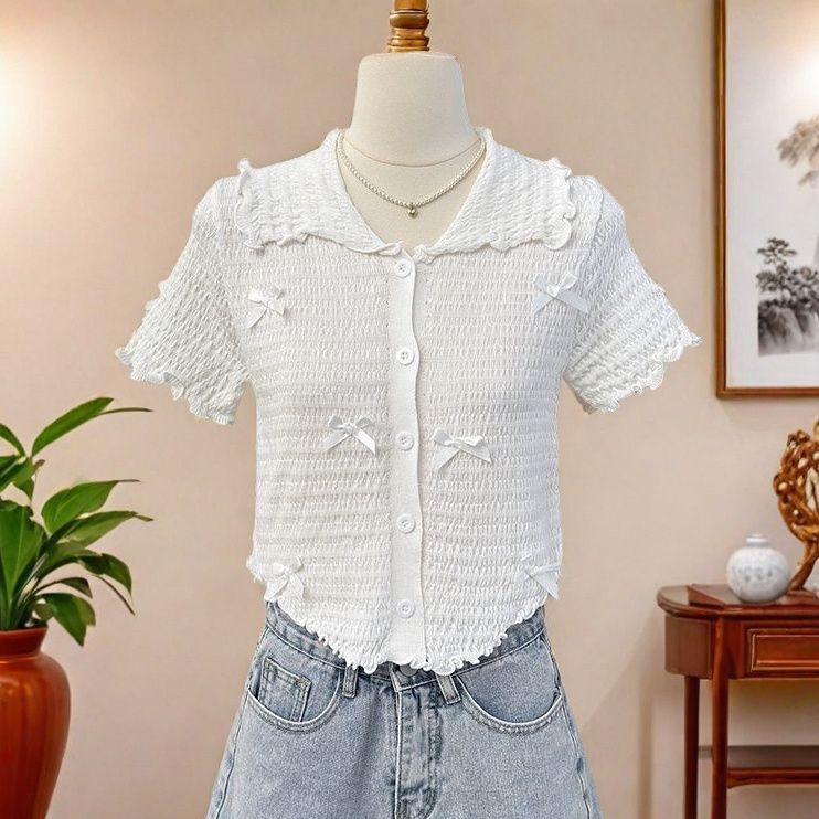 Thin summer cute design short cardigan