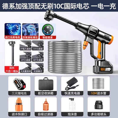 Portable car washer – Battery, High-Power, Powerful Pressure Washing - imported-brushless-permanent-magnet-motor-top-equipped-with-40-sections-of-power-high-energy-battery-aviation-bag
