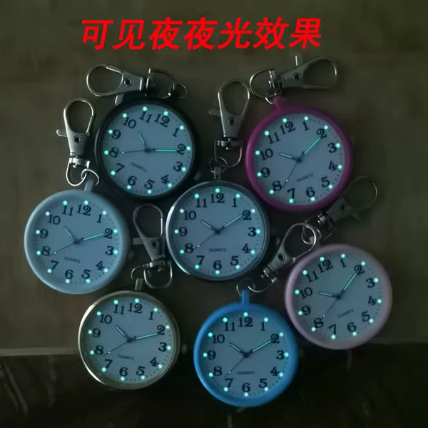 Luminous Watch with Clear Numbers, Luminous Keychain Hanging Watch, Simple Nurse Student Exam Watch, Pocket Watch for the Elderly