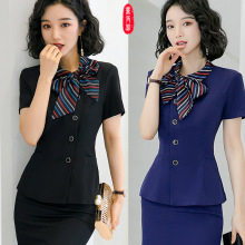 女士酒店前台物业职业装夏季气质套装女美容师美容院地产工作服