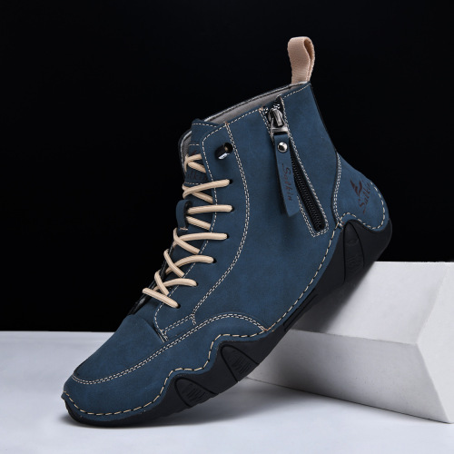 Temu Cross-border 48 Plus Size Octopus Men's Shoes High-Top Martin Boots Men's Casual Short Boots SALKIN