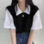 夏季宽松撞色短袖t恤