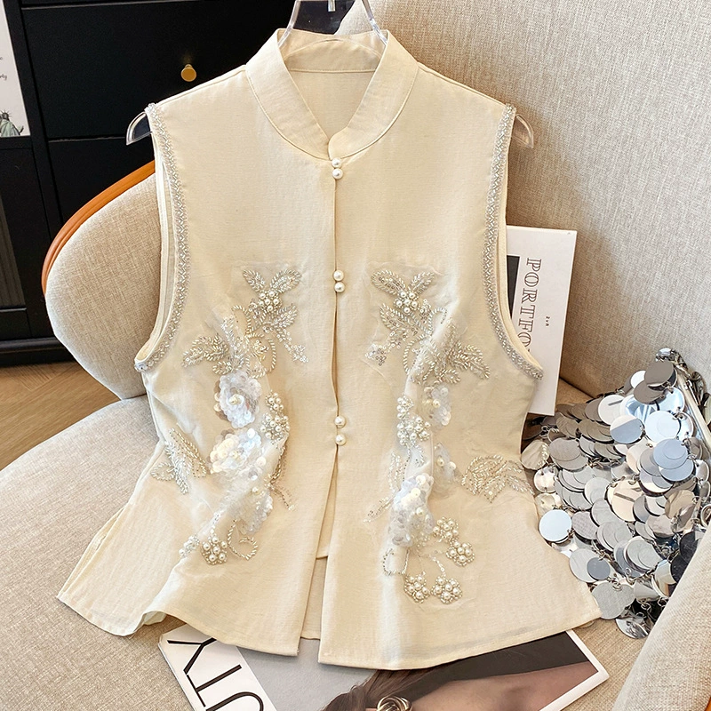 2025 новая мода дикий темперамент повседневная тяжелая промышленная вышивка жакет новый китайский стиль