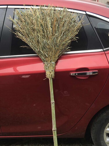 BG54 wholesale household garden outdoor sanitation magic broom hard-bristle set courtyard old-fashioned sweet potato broom bamboo broom