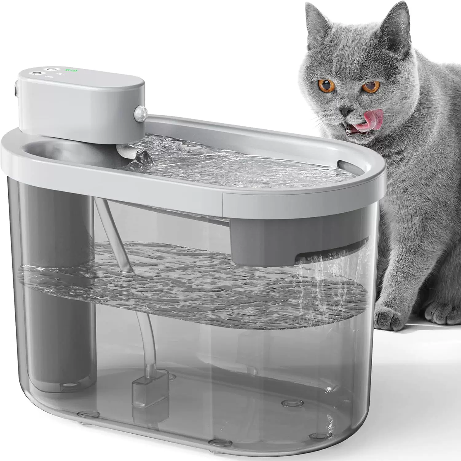 猫咪饮水机流动水不插电宠物智能无线感应自动循环狗狗喂水喝水器