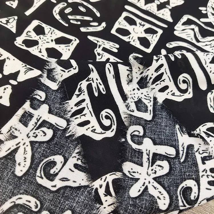 Impresión abstracta de alta calidad impresión suave de goma viscose tela de ropa de rayon