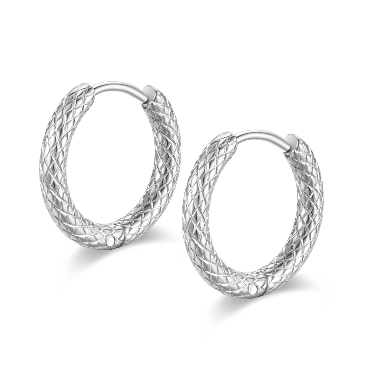 Simple Style U Shape Titanium Steel Polishing Earrings 1 Pair display picture 2