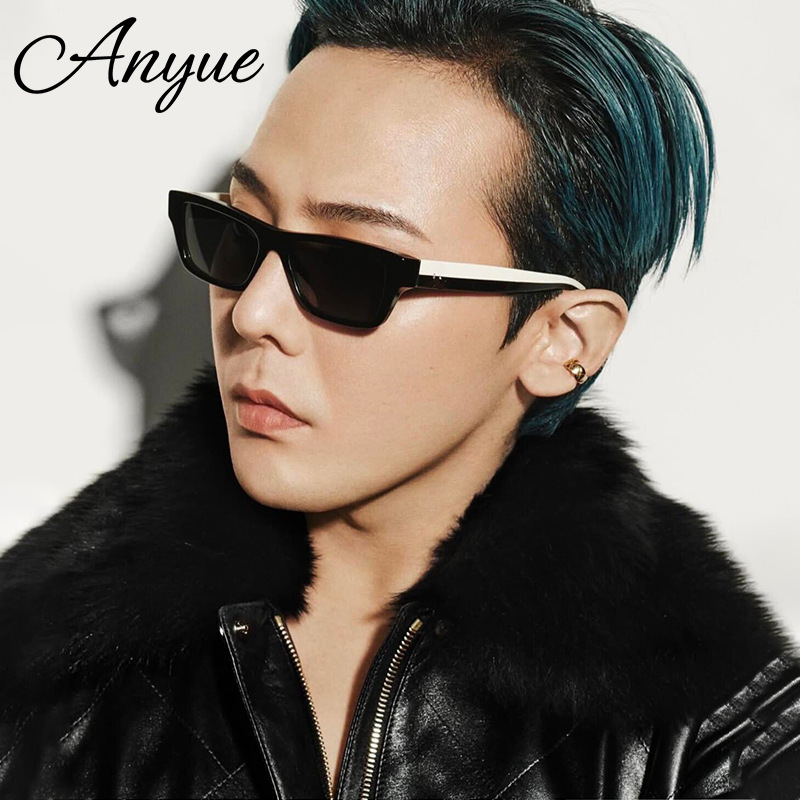 GD G-Dragon style small sunglasses, fashionable for men and women, black and white panda color, trendy square frame, personalized driving sunglasses GD G-Dragon style small sunglasses, fashionable for men and women, black and white panda color, trendy square frame, personalized driving sunglasses