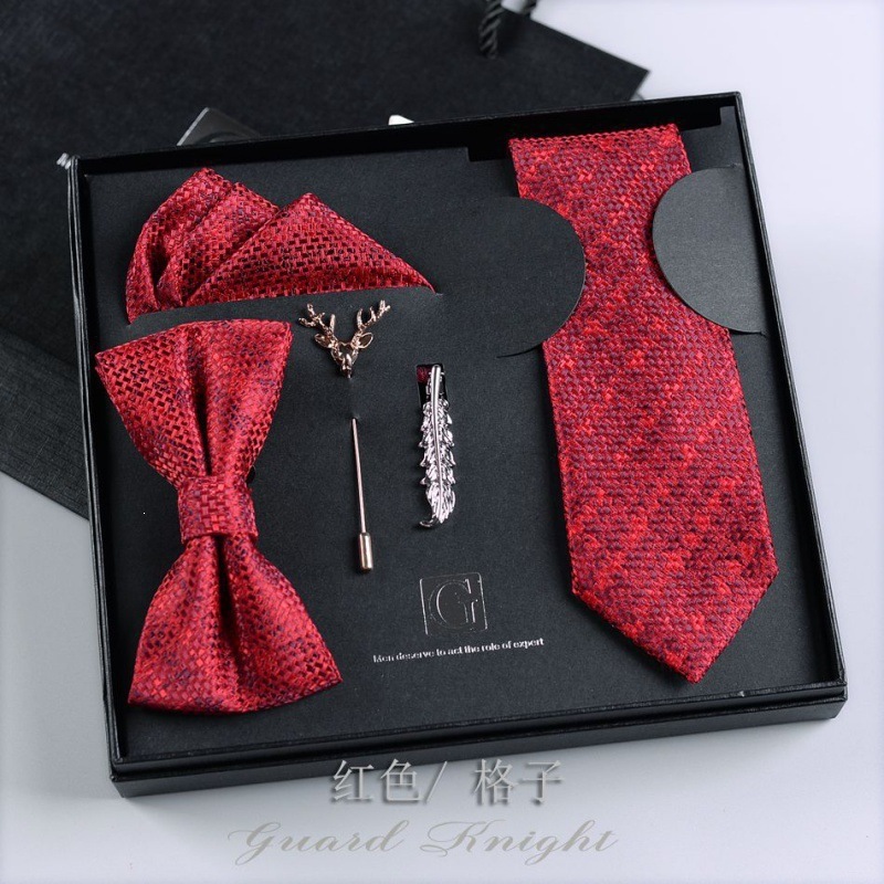 Caja de regalos de boda de novio formal europeo y americano corbata casual coreana para niños regalos de San Valentín sin golpear image 31