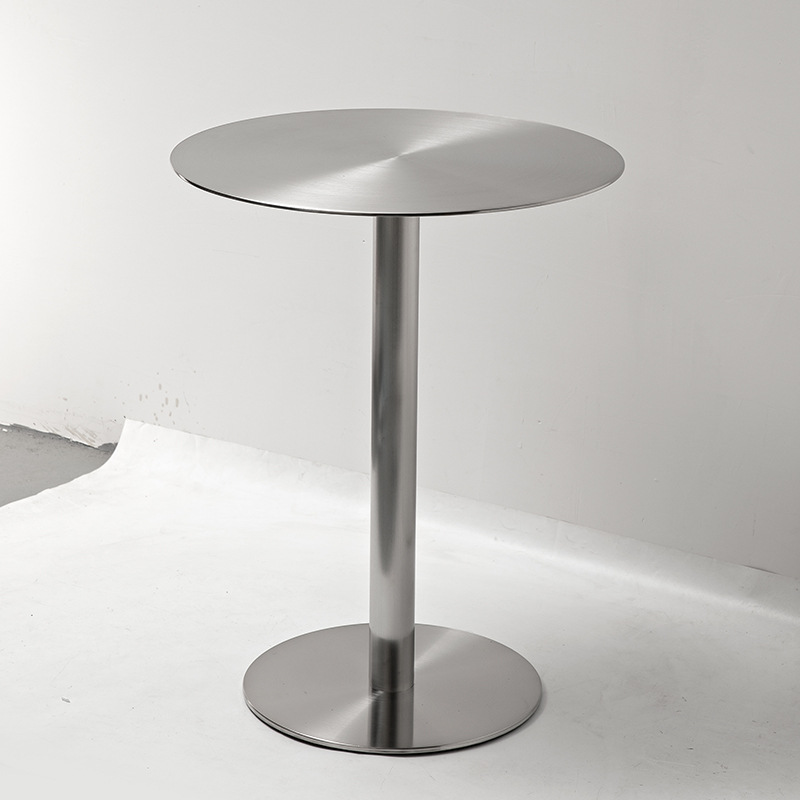 American industrial style metal negotiation table simple coffee table ins stainless steel table home table balcony dining table