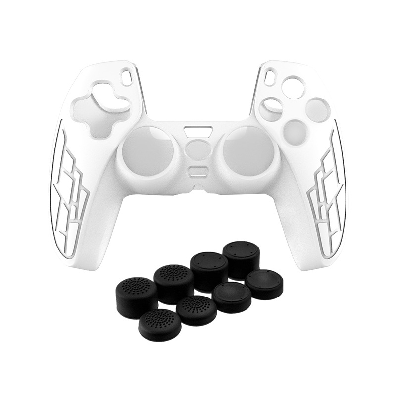 TOYILUYA/Yilu ya PS5 cubierta de la manija ps5 engrosada cubierta de goma suave cubierta protectora cubierta de textura antideslizante con tapa