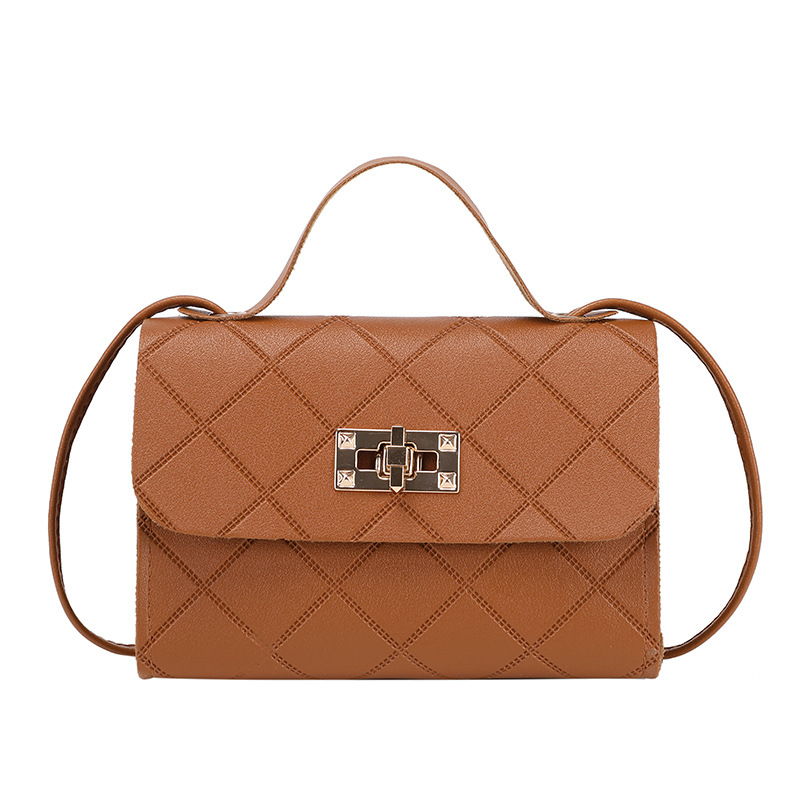 Embossed Diamond Pattern Shoulder Bag For Women Small Crossbody Bag_voghion.com