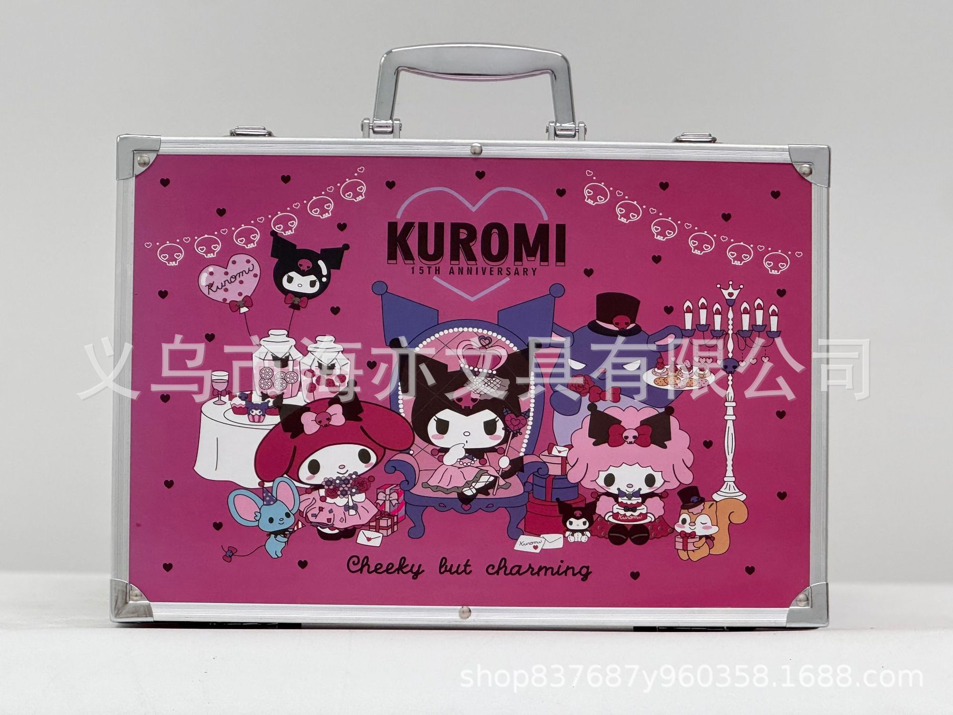 Set de arte infantil 145 piezas, estuche de aluminio de doble capa