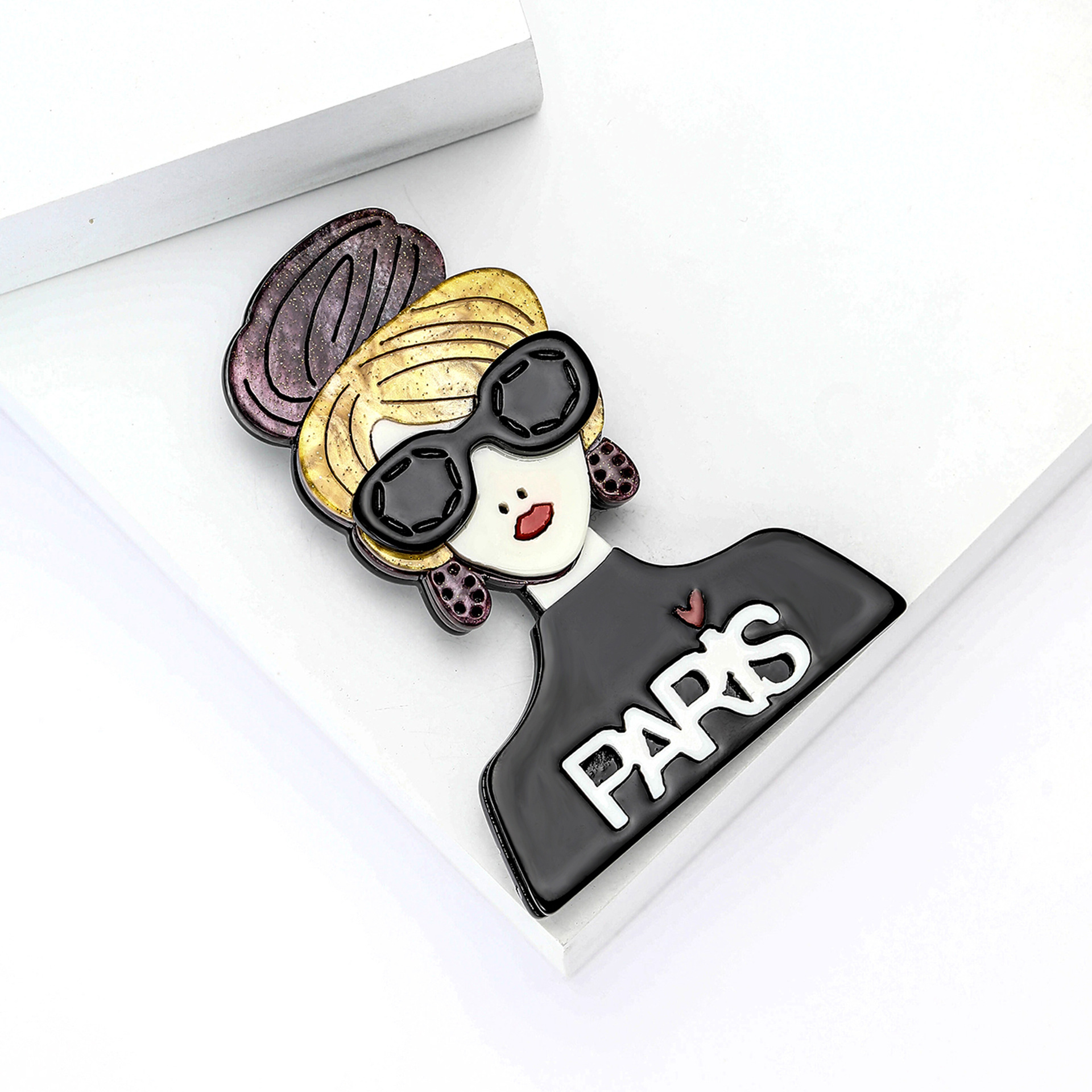 Cartoon Character Pattern Women's Gender Enamel Design Cartoon Style Pin Cartoon Character Arylic Enamel Women's Brooches