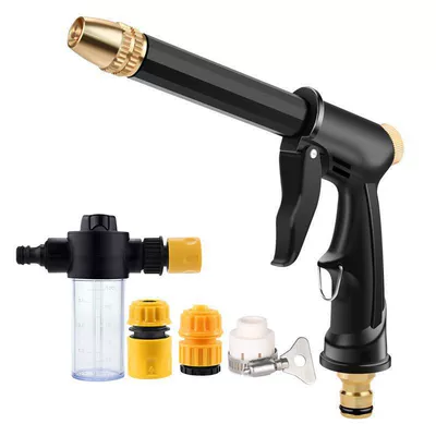 Factory Direct Delivery Household High-Pressure | High pressure car wash water gun - black-cannon-water-gun-3-joints-foam-pot