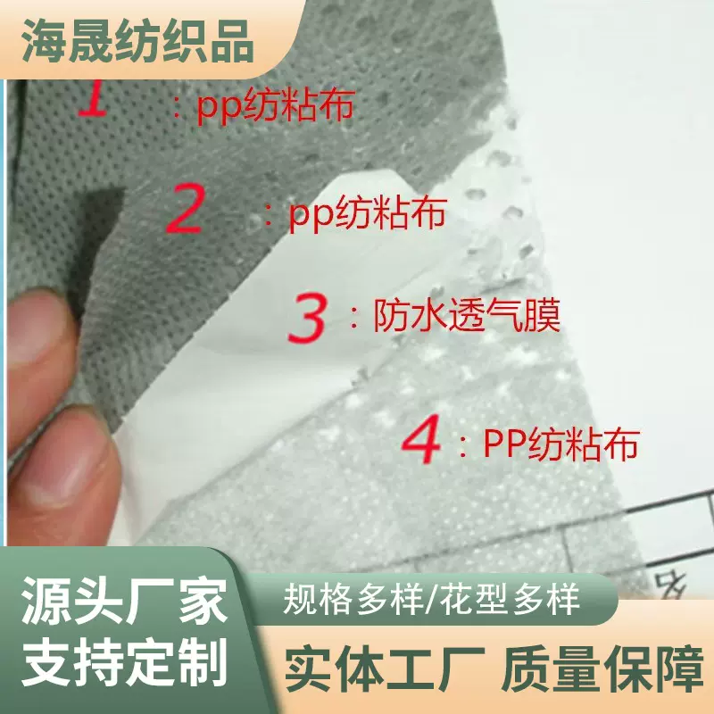 复合无纺布车罩面料（面料可达色牢度4级、防水3.5级）