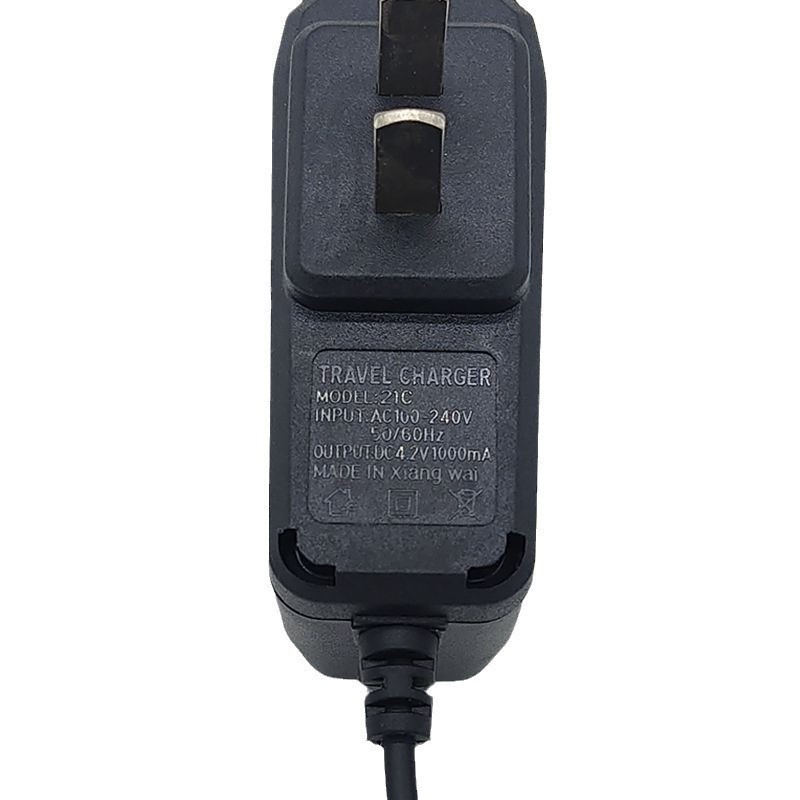 リチウム電気ヘッドライト懐中電灯二穴充電器4.2v1a汎用8字b形二穴充電器に適しています|undefined