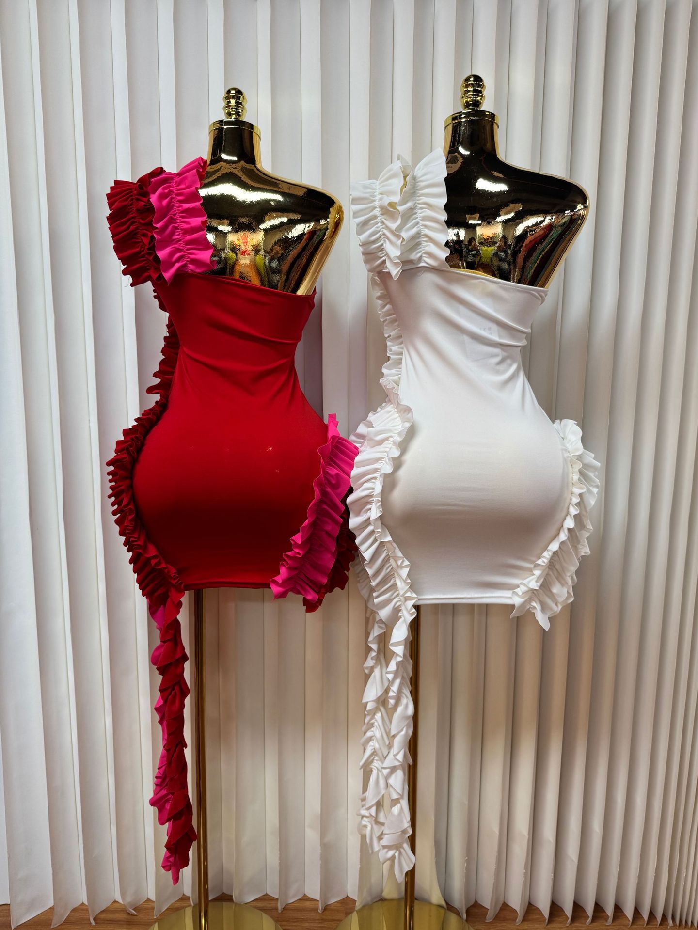 Elegant One-Shoulder Bodycon Dress – Ruffled Hem & Strap Detail In Stretchy Polyester Versatile Chromatics_ecoleips.com