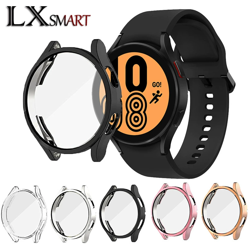 Подходящие Samsung Samsung Galaxy watch7/6/5 поколения ПК с гальваническим покрытием закаленная пленка в одном корпусе 40/44