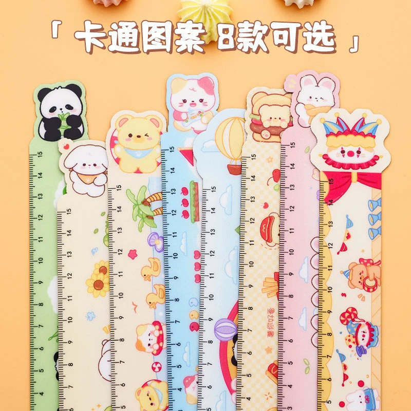 Универсальная Cartoon магнитная линейка для учащихся начальной школы, канцелярия для обучения детей, оптовая продажа