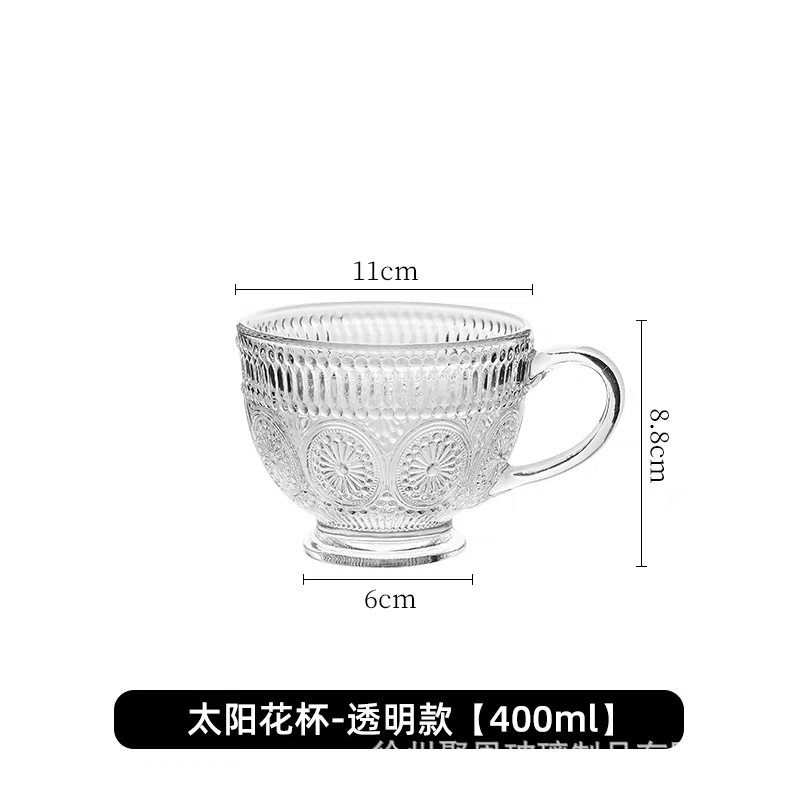 Taza de desayuno ligera y lujosa de alto valor con cuchara para mujer, taza de avena con leche de vidrio de gran capacidad para el hogar, especial para Dendrobium