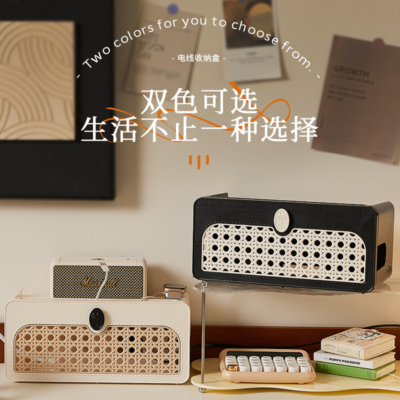 ルーター収納ボックス WiFi 光猫セットトップボックス収納ラック電線ソケットブロックボックスデスクトップストレージハブボックス|undefined