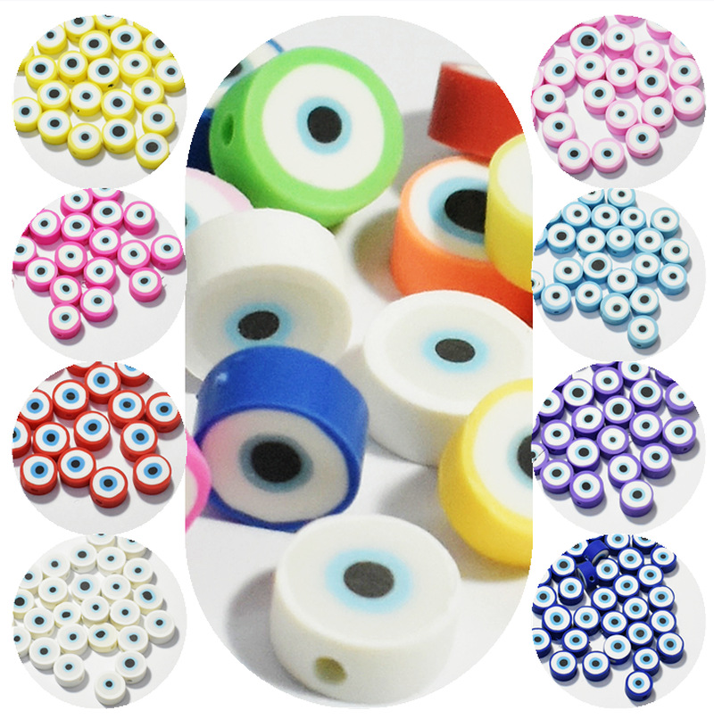 100 PCS/Package Soft Clay Eye Beads display picture 2