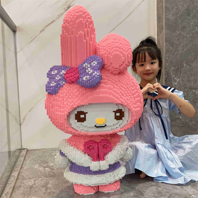 Хаоу Лесень Hello kitty, конструктор высокой сложности, головоломка, игрушка, маленькие частицы, оптовая продажа