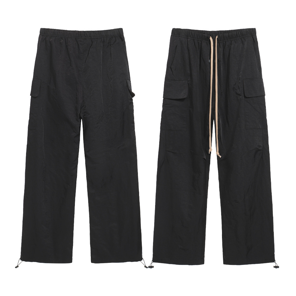 24FW Nuevo FOG ESSENTIALS Pantalones de herramienta de bolsillo sueltos con cuerdas de tracción