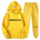 Couple suit sweater 2023 men and women double line high street fashion brand autumn and winter two-piece set