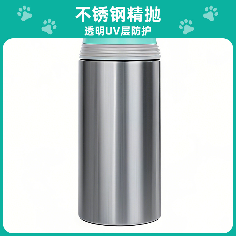 Taza de agua para mascotas transfronteriza, taza de viaje, doble capa, acero inoxidable 304, botella de agua para perros, botella de agua para mascotas
