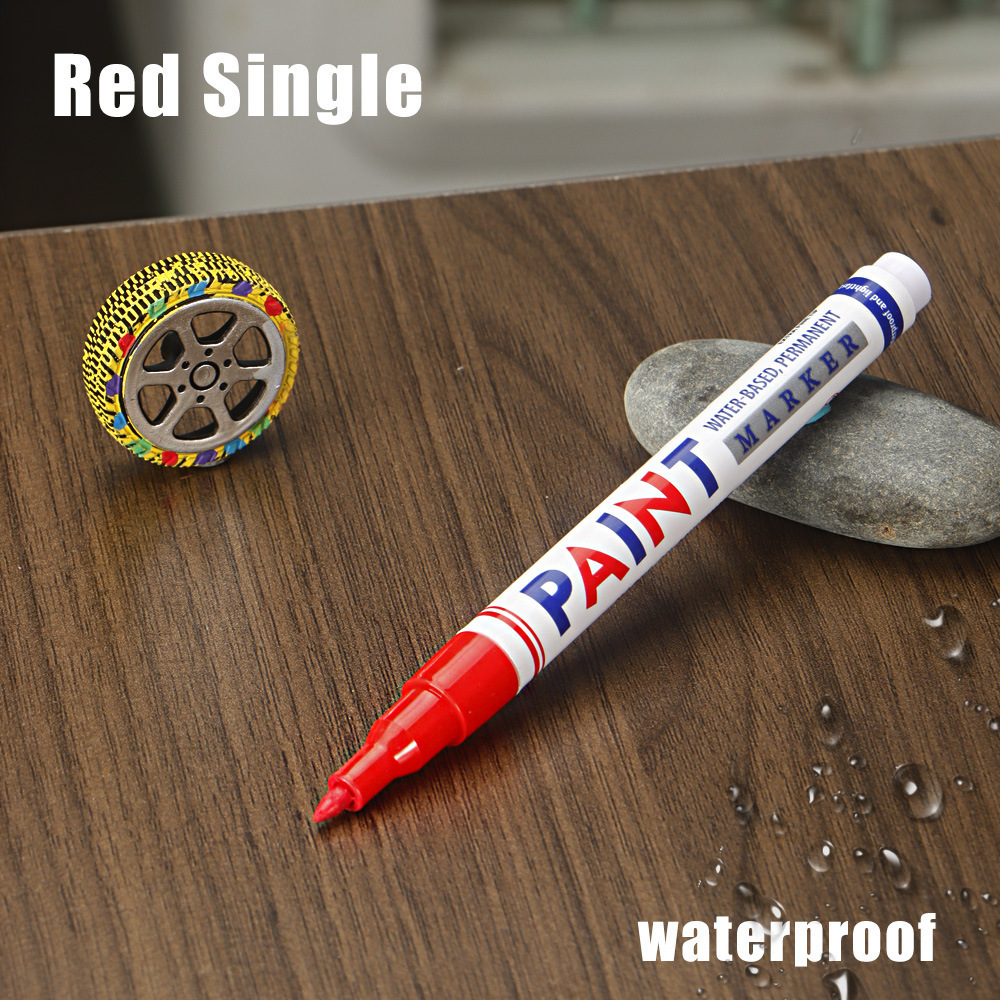 Pluma de pintura transfronteriza impermeable no se desvanece marca de secado rápido para neumáticos de automóviles muebles de estala de pintura de reparación