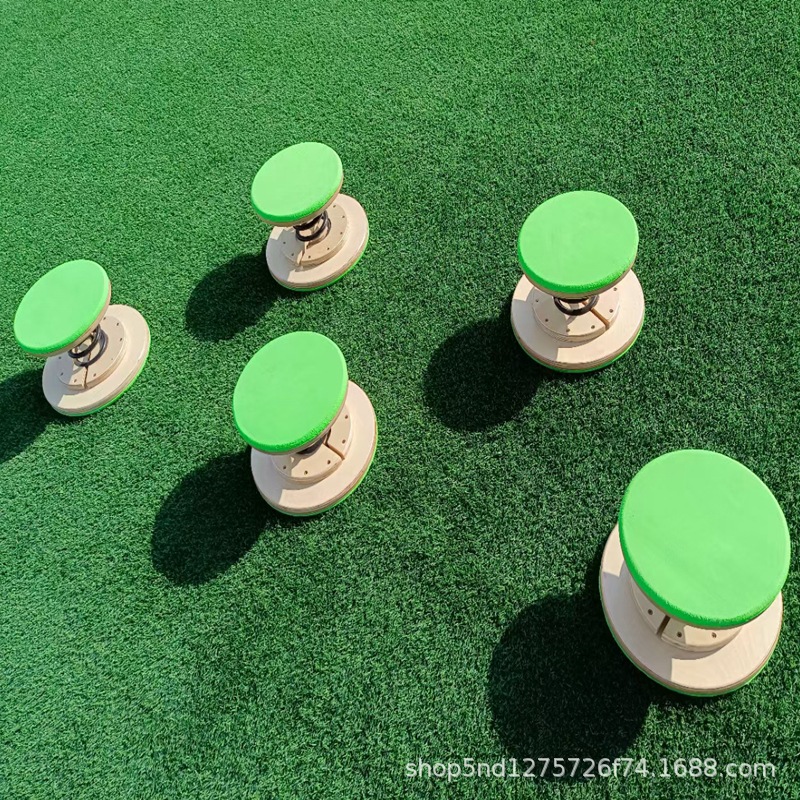 Balance beam, outdoor children's physical fitness and sensory integration training equipment, wooden toys, military training equipment with solid wood vaulting boxes