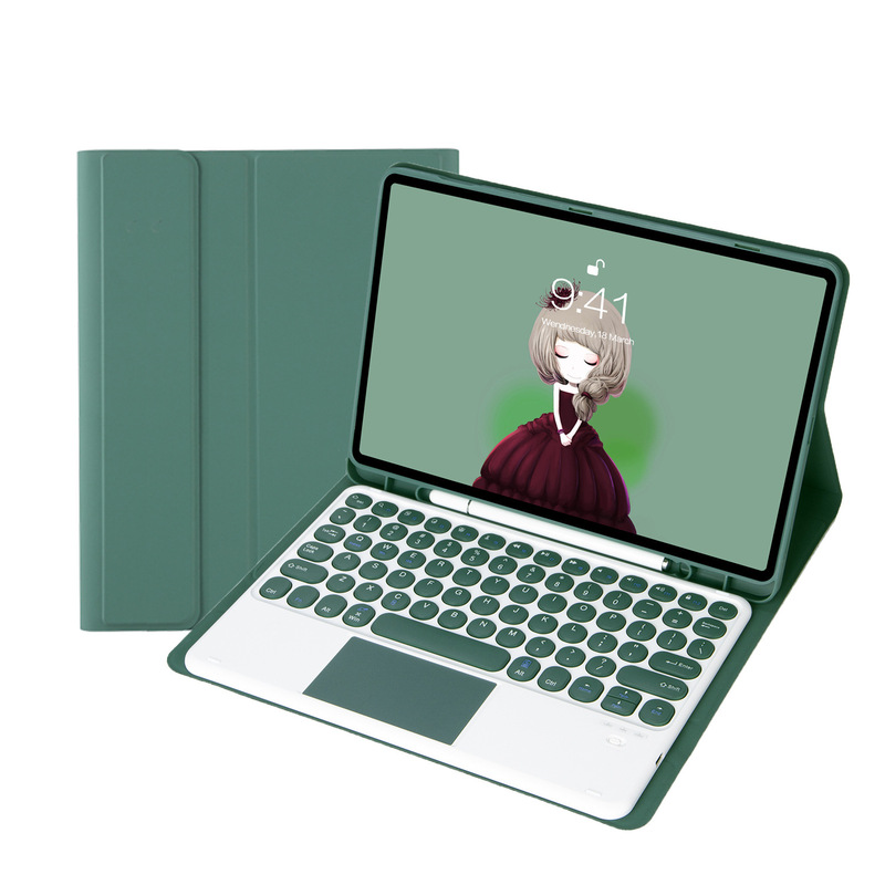 Applicable to Samsung tablet S9 Bluetooth keyboard protective cover S8 magnetic suction magic control round key cap magic control keyboard cross-border generation