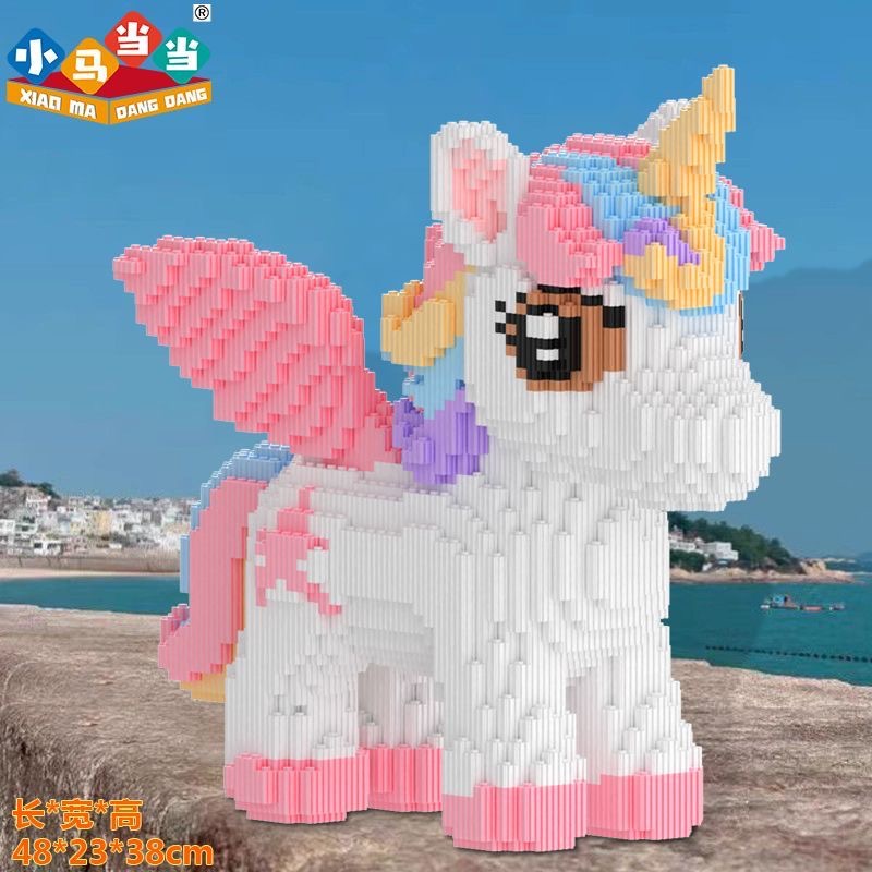 Year of the Horse Building Blocks Golden Dragon Horse Compatible with Lego Educational Assembly Toys Ornaments Birthday and New Year Gifts for Adults, Boys and Girls