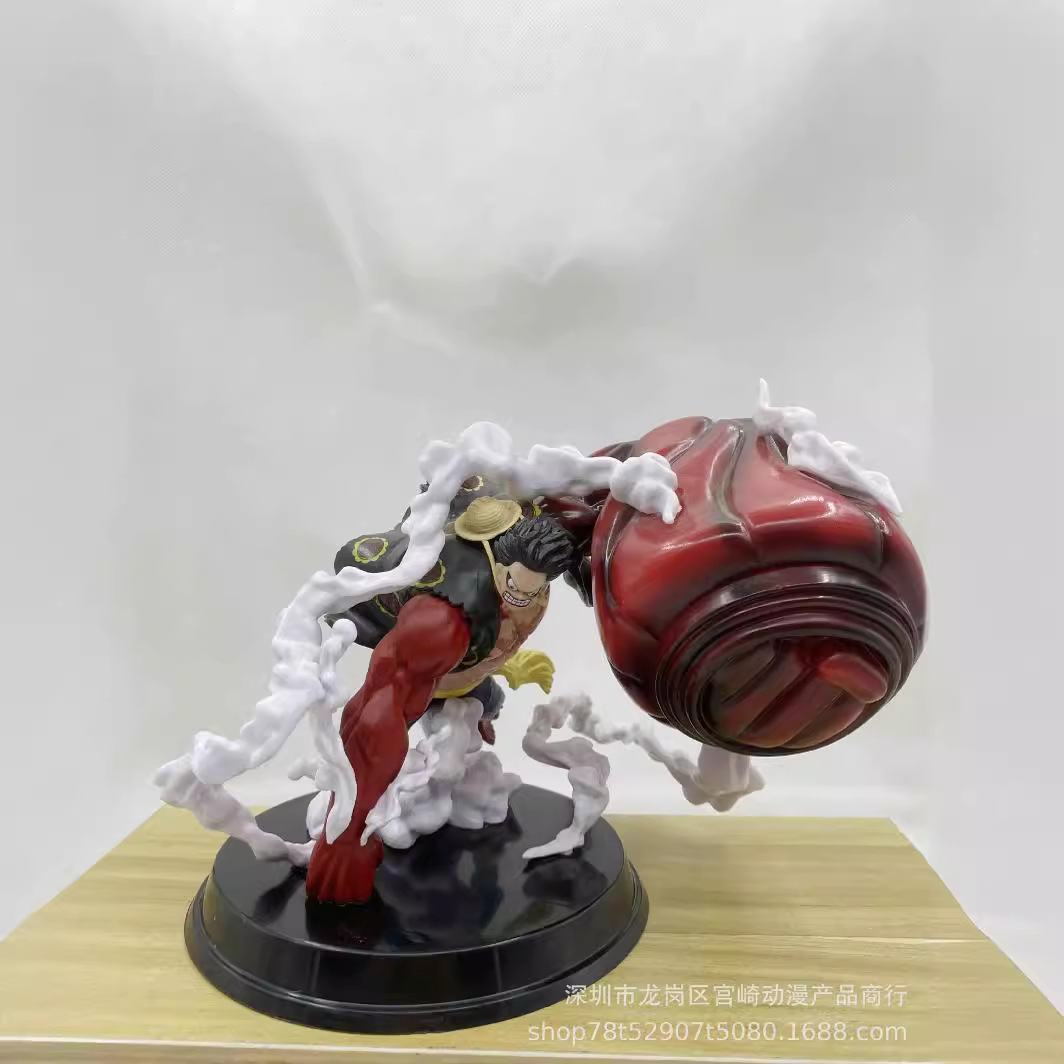 Una pieza fuego boxeo luffy gran boxeo luffy serie anime modelo decoración estatua hecha a mano al por mayor