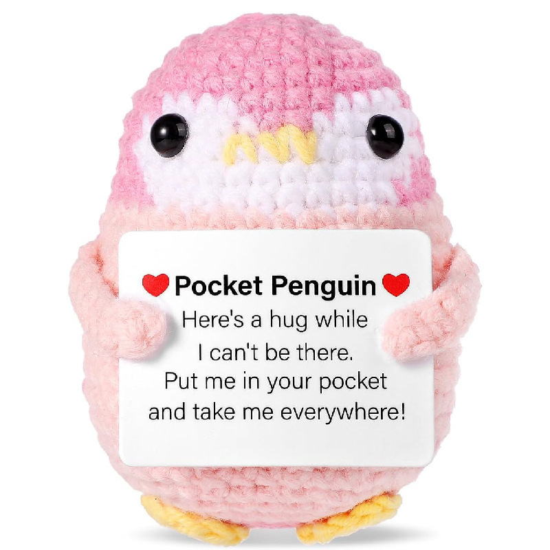 新品跨境亚马逊热销 Crochet Positive ice cream 毛线玩偶励志卡|undefined