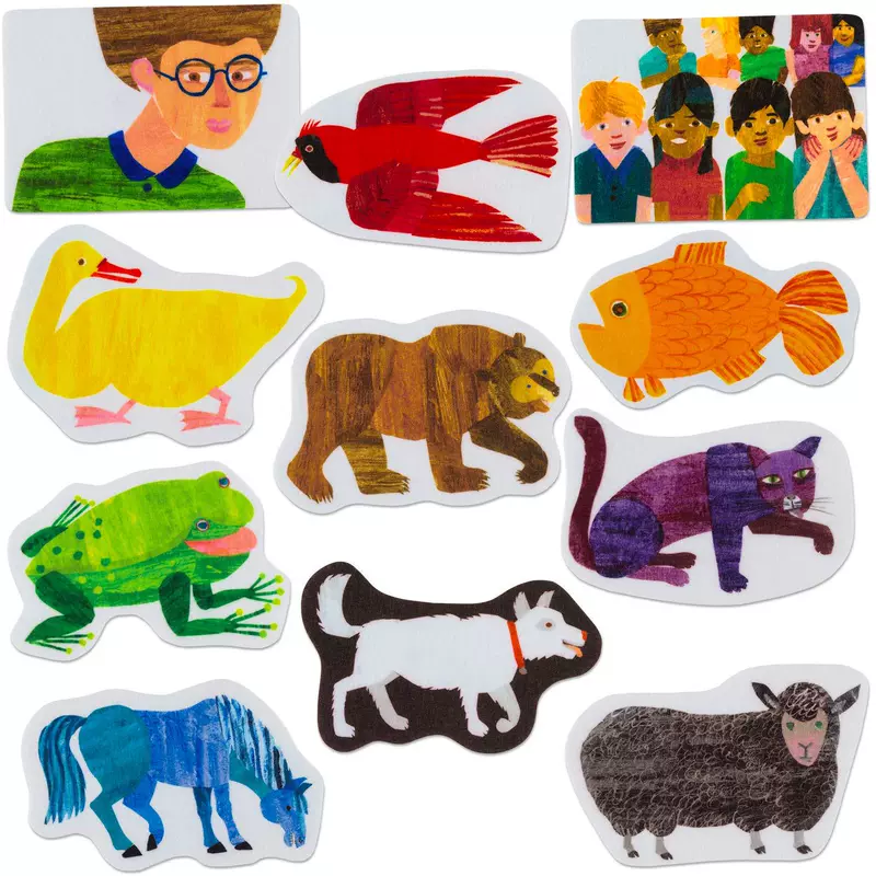 Обучающая фетровая книжка BrownBear с английскими наклейками