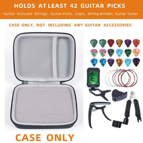 Wholesale boxed guitar pick bag EVA guitar pick box Boxed guitar accessories portable pick storage bag