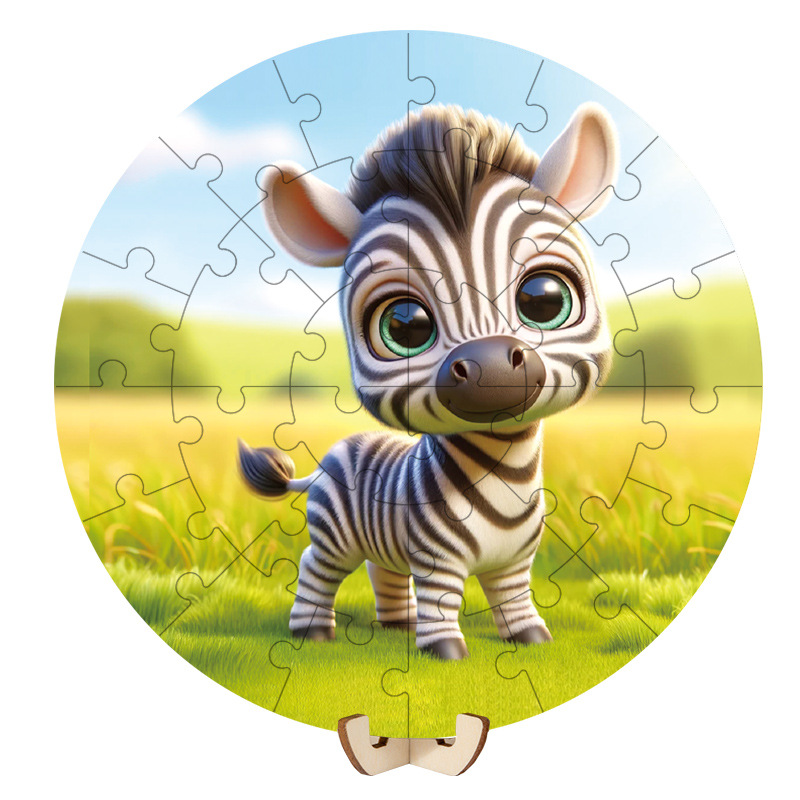 Educación temprana de madera para niños 28 piezas de rompecabezas de dibujos animados de estilo animal dinosaurio marino rompecabezas de dibujos animados