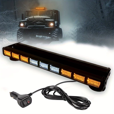 162Led Double Row Color Changing Strobe Light 360 ° Surrounding Light, Engineering Vehicle Warning Light, Ceiling Bar Light, Magnet Type (Roof Light)