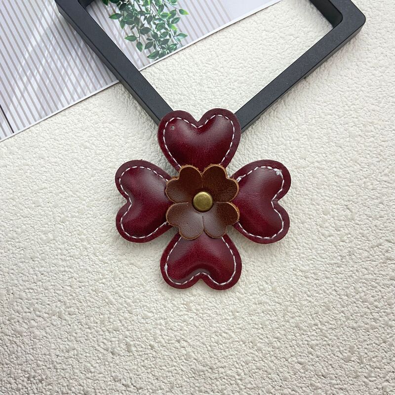 跨境太阳花皮革钥匙扣挂件小雏菊miu系列搭配手机壳挂坠箱包配件|undefined