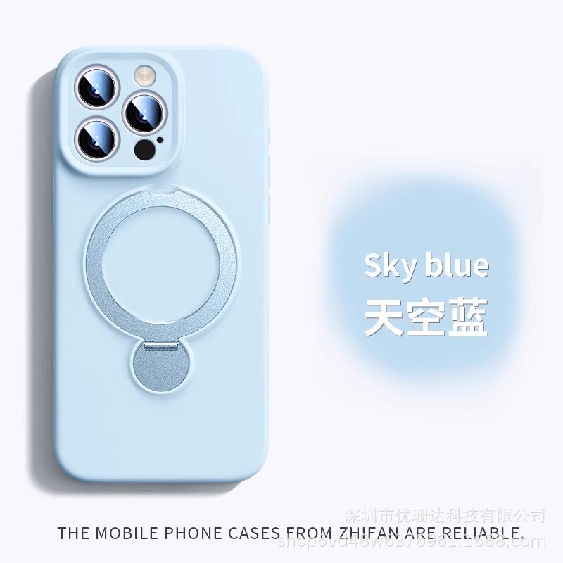 iPhone17PROMAX対応回転スタンド付き液体シリコン製スマホケース、ストラップ付き、Apple16用耐衝撃保護ケース|undefined