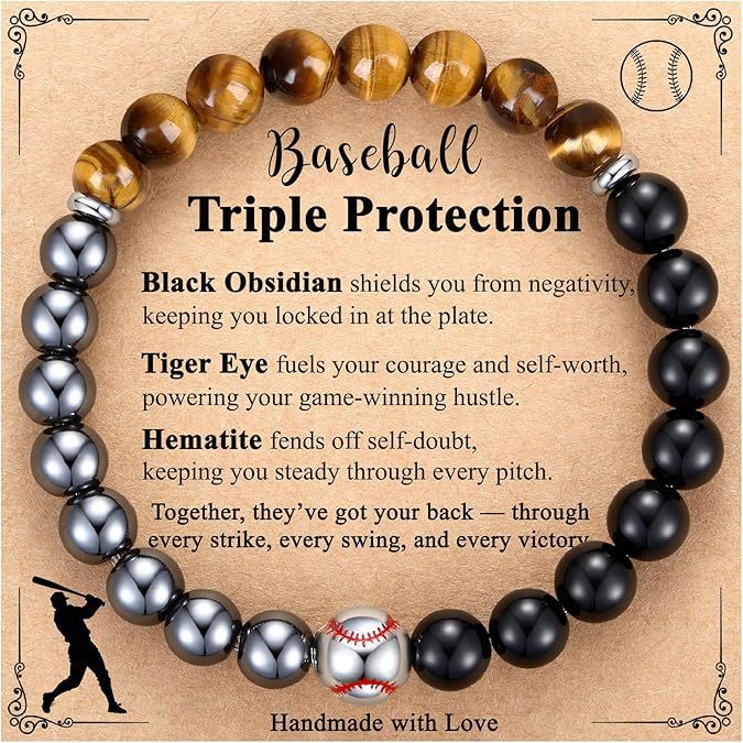 Cross-Border New Product Best-Selling Bracelet with Triple Protection, Natural Obsidian, Black Gallstone, Tiger Eye Stone, and Ball-Shaped Beaded Bracelet