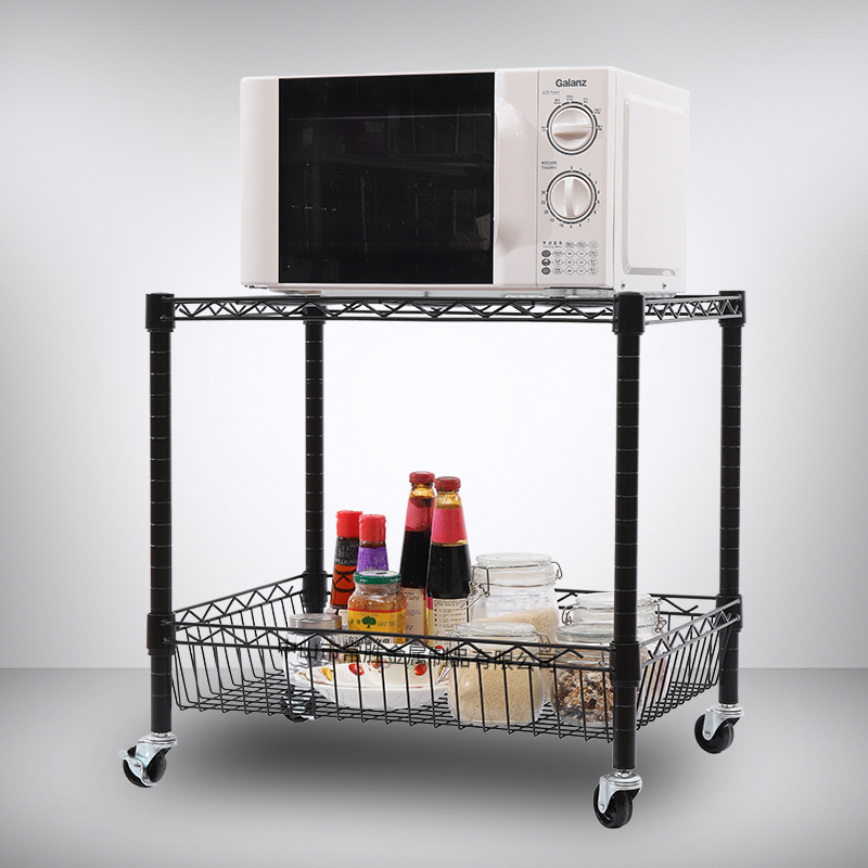 전기 기기 스토리지 랙 미니 작은 더블 레이어 바닥 전자 레인지 오븐 밥솥 오븐 멀티 레이어 마무리 스토리지 랙