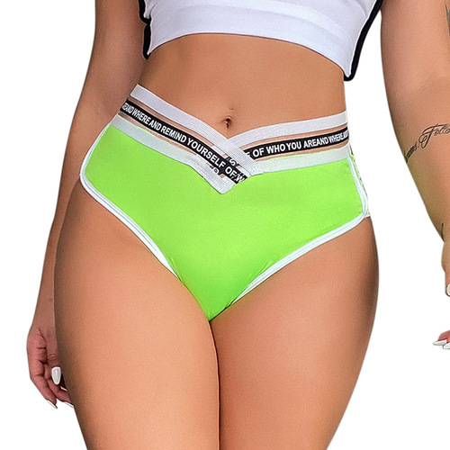 030# Cross-border Amazon New European and American Women's Summer Alphabet Print Fashion Sport Shorts Women's Fitness Yoga Plus Size