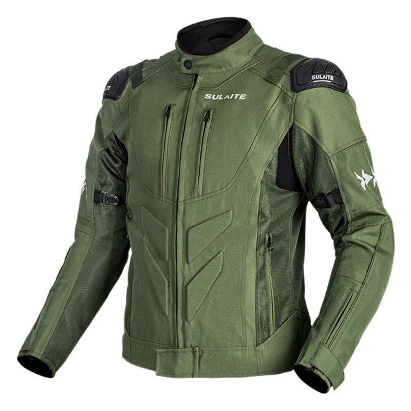 Sulaite Motorcycle Cycling Clothing Road Protective Racing Clothing Summer Breathable Motorcycle Equipment Men's Jacket Suit