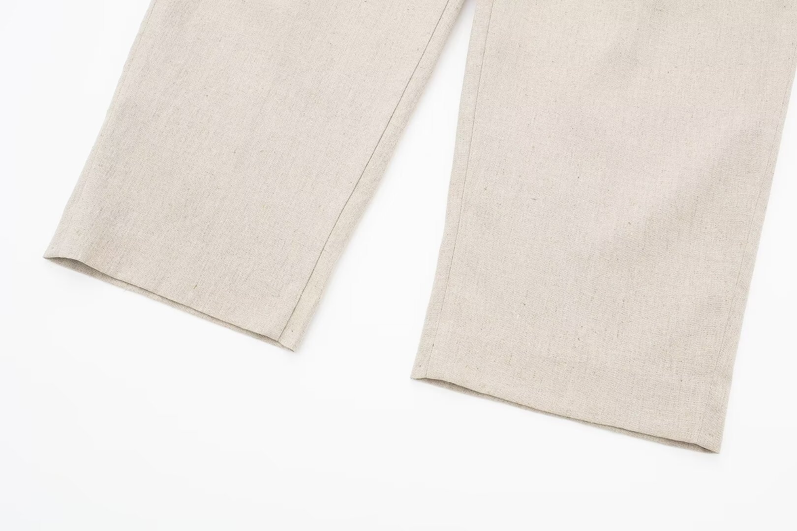 Women's clothing 2024 summer new linen blend short suit jacket straight leg pants set_voghion.com